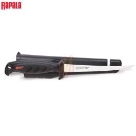 Rapala Deluxe Falcon Fillet Knife 4" With Sharpener - Black Handle